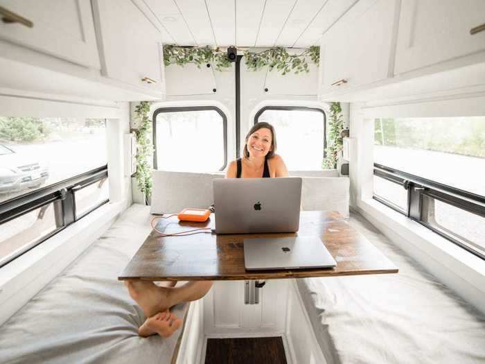 Young predicts even more people will use RVs and camper vans for working on the road next year.