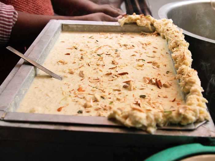 Dessert might consist of kheer - sweet and milky rice pudding, which is also made for different festivals across India.