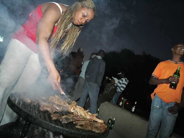 Whether celebrating a holiday or just a Sunday afternoon, you can almost often find South Africans throwing chicken, lamb, boerewors - a type of sausage - sweetbreads, and other meats onto the grill.