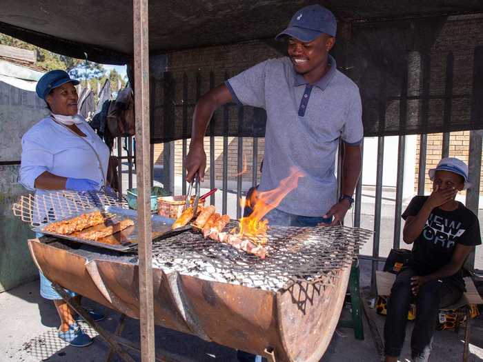 A widely practiced tradition in South African culture is that of the braai - cooking meat over an open flame.