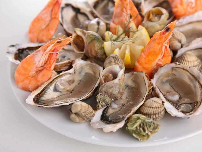 French-speaking parts of the world also tend to eat seafood during le Réveillon - the French Christmas Eve feast. The highlight of the meal is typically shellfish like lobster and oysters.