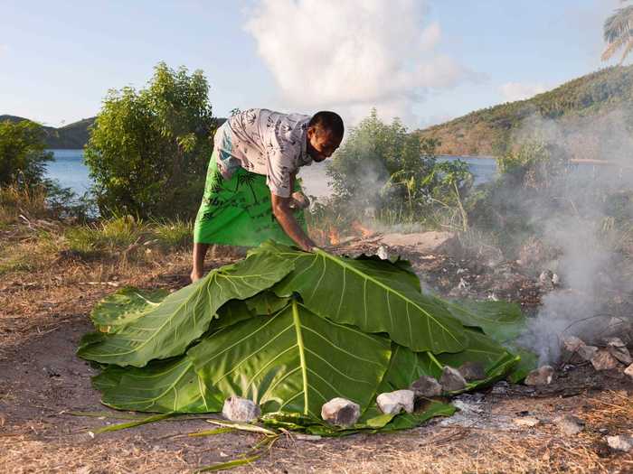 Visit Fiji during Christmastime and you may eat banana leaf-wrapped fish, stuffed chicken, and pork.