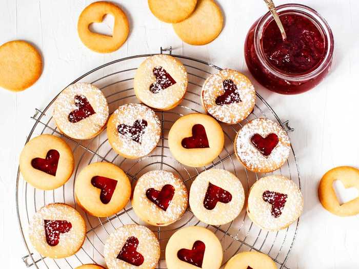 Linzer cookies are a popular Christmas treat in Austria.