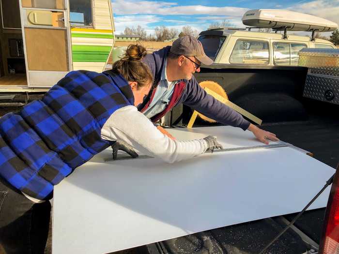 Then she spent a year and a half restoring the tiny home with her dad, Paul.