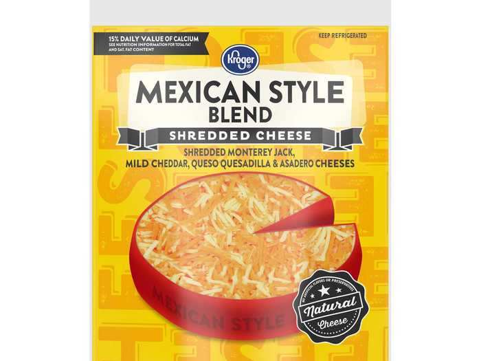 2 Four cheese Mexican blend shredded cheese