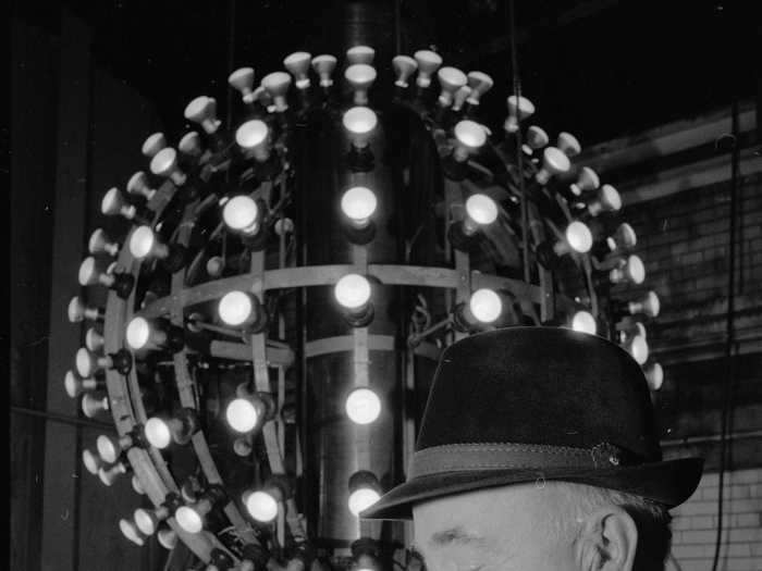 In 1955, the ball was recreated and made entirely of aluminum.