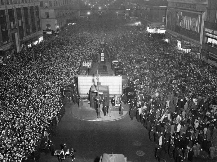 In 1942 and 1943, no ball was dropped in Times Square due to the war.