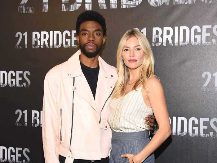 Chadwick Boseman donated part of his salary to ensure that "21 Bridges" co-star Sienna Miller would be paid fairly.