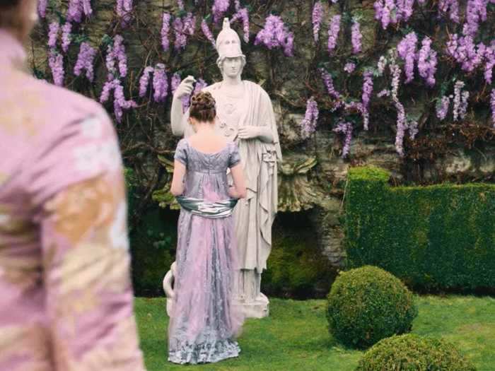 The Queen appears to have a statue of the Greek goddess Athena in her garden.
