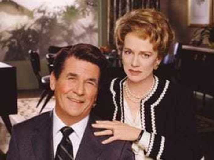 Judy Davis played Nancy Reagan in the 2003 miniseries "The Reagans." She looks less like the real Reagan than some of the others who have played her.