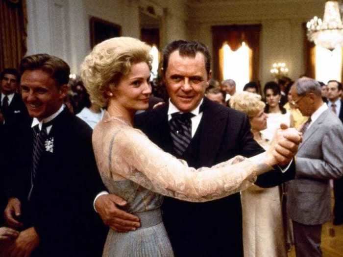 Joan Allen starred as Pat Nixon in "Nixon." She looks remarkably like the real Nixon.