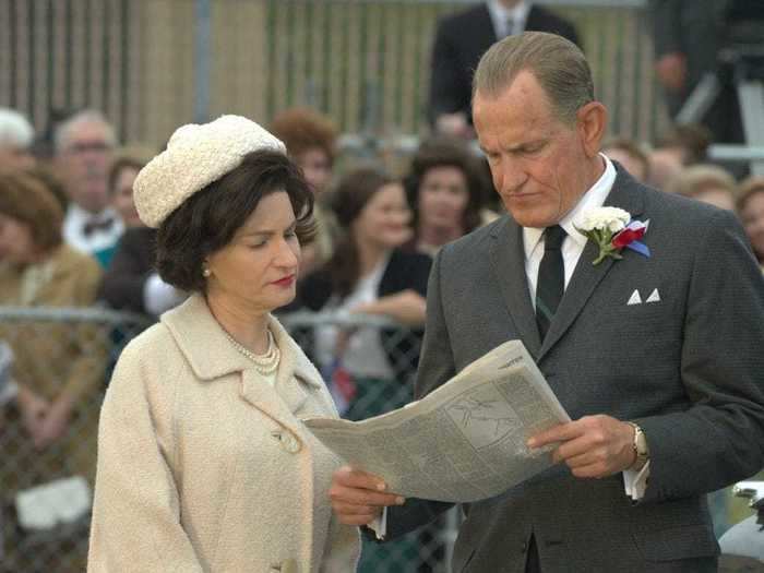 Jennifer Jason Leigh played Lady Bird Johnson in "LBJ" - she was hidden under makeup and latex.