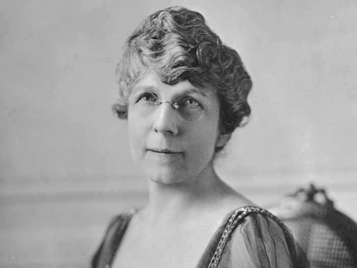 This is the actual Florence Harding - in real life, she wore spectacles.