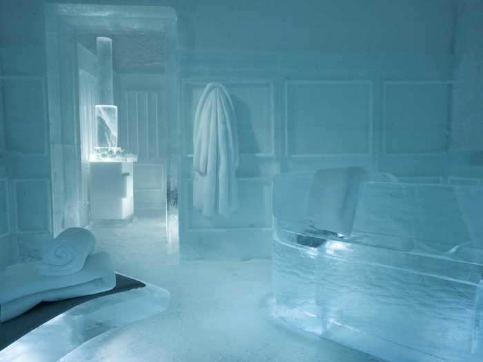 Welcome to what the Icehotel describes as "probably the coldest sauna in the world."