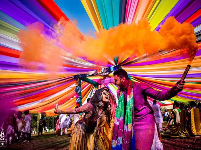 You can never have too many colorful wedding shots.