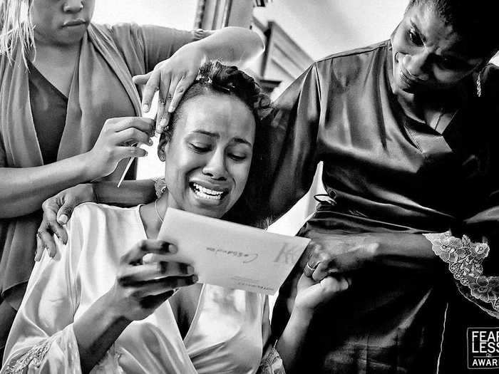 Loved ones were always by the sides of brides and grooms, even during their most emotional moments.