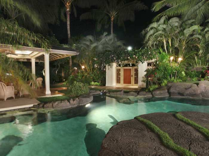 The centerpiece of the property is a courtyard with a heated, lagoon-style swimming pool.
