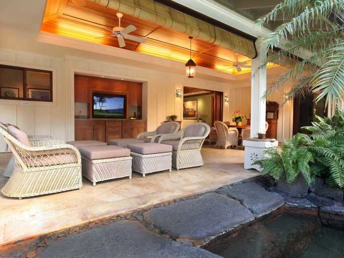 The vacation rental showcases the Hawaiian outdoor-indoor lifestyle, according to the property