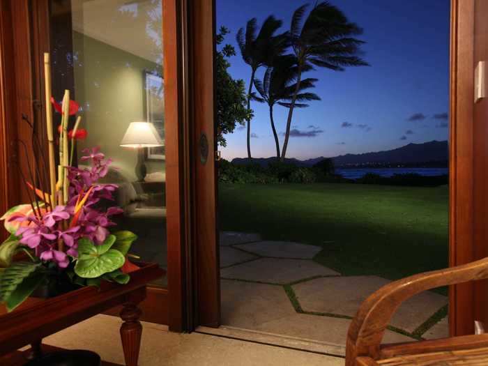 The master suite is situated to have the best view of Kailua Beach and the sunrise.