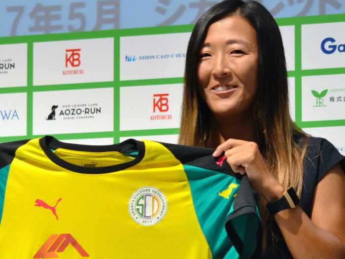 September 9: NWSL and Japan national team star Yuki Nagasato becomes the first female soccer star to play professionally with a men
