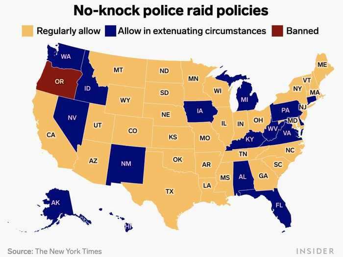 33 states still regularly allow the kind of police raid that killed Breonna Taylor.