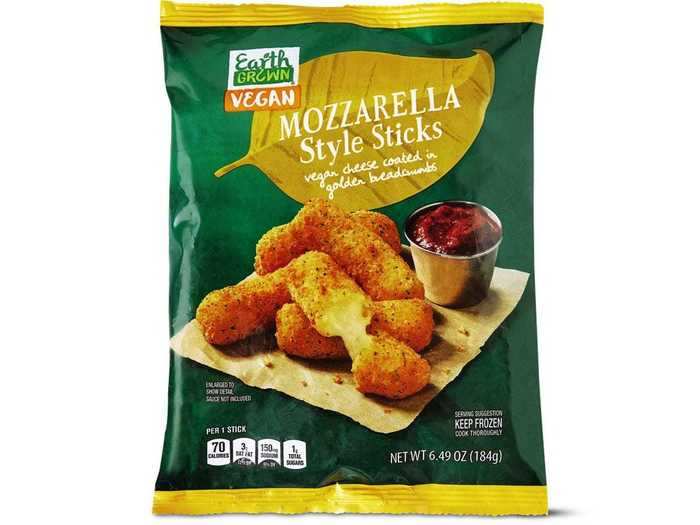 Satisfy those savory-snack cravings with the Earth Grown vegan cheddar- or mozzarella-style sticks.