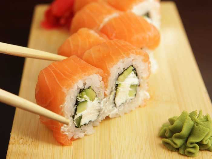 Sushi and cream cheese may not pair well.