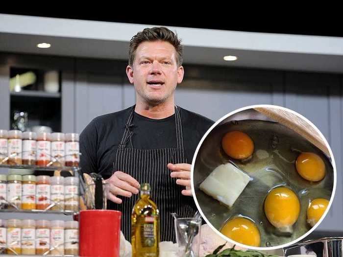 Tyler Florence likes to add an extra yolk.