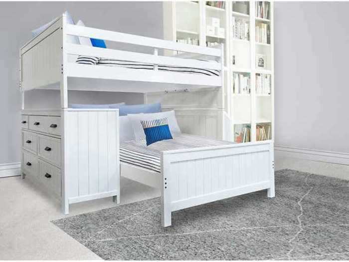 This loft bunk bed with drawers can make the most of a space.