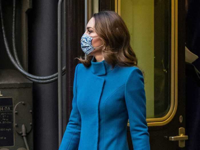 During her royal train tour in 2020, Middleton paid tribute to the color of Scotland