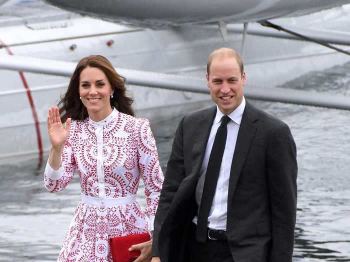 Middleton paid tribute to the Canadian flag during a royal tour of the country in 2016.