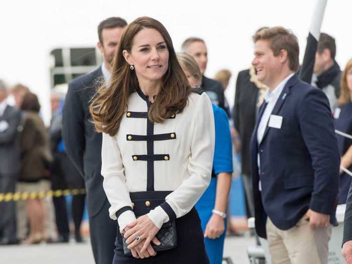 Middleton attended a sailing event in 2016 wearing a nautical-themed outfit.