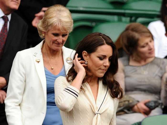 During the 2012 Wimbledon Championships, Middleton wore an off-white sweater dress that seemed to match the all-white dress code tennis players have to follow.