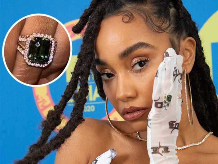 Leigh-Anne Pinnock showed off her colorful square-shaped ring in May 2020.