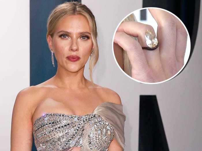 Scarlett Johansson also debuted a one-of-a-kind ring in July 2019.