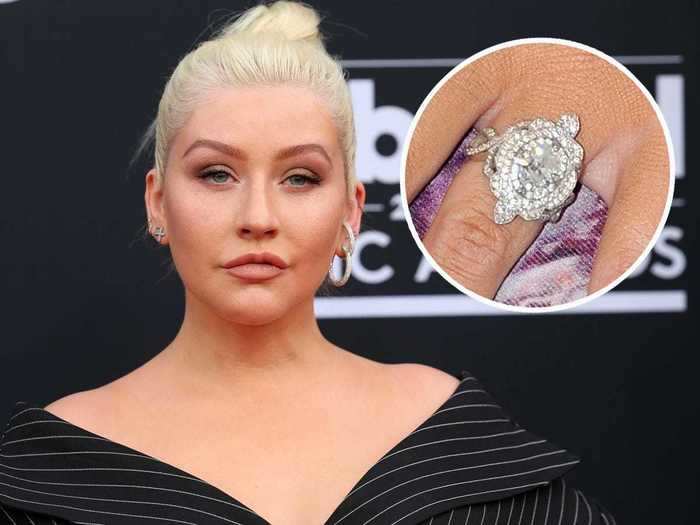 The following month, Christina Aguilera received a massive ring from Hollywood production assistant Matt Rutler.