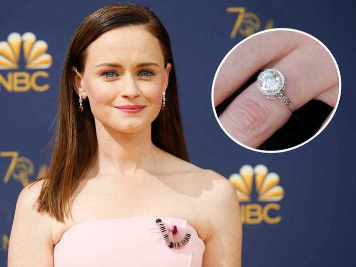 Also in 2013, Alexis Bledel debuted an engagement ring in a unique shape.
