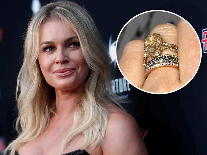 Rebecca Romijn received a yellow engagement ring from Jerry O