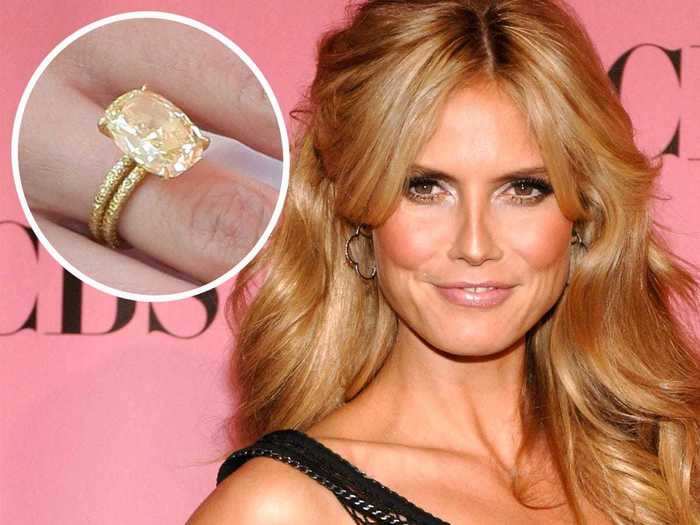 Heidi Klum got engaged to Seal in 2004, and wore a canary-yellow diamond to celebrate the occasion.