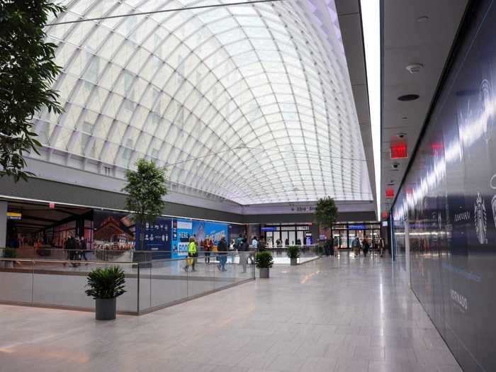 This concourse marks the end of the current facility, but it will soon be expanded all the way to 9th Avenue next year with retail shops and a food hall.