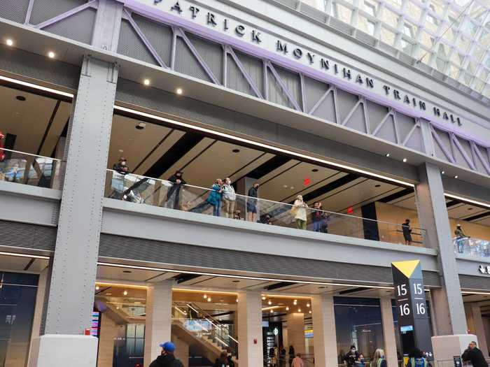 As for now, the second floor serves as a balcony for curious New Yorkers gazing upon their new station.