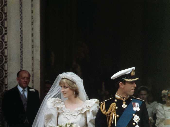 Even on her wedding day, Princess Diana balked at tradition by not wearing all white.