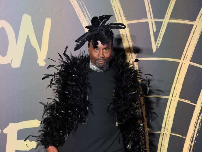 Porter wore feathers to a 2019 Fashion for Relief event.