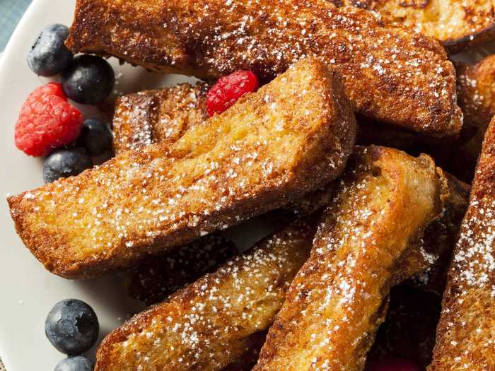 French-toast sticks are usually a hit with kids.