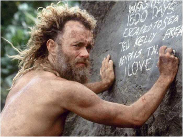 10. Chuck Noland in "Cast Away" (2000)