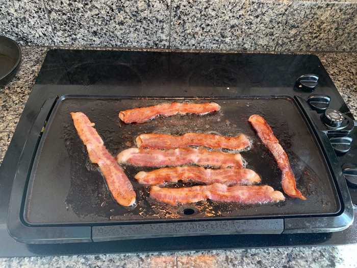 To begin, I first cooked my bacon.