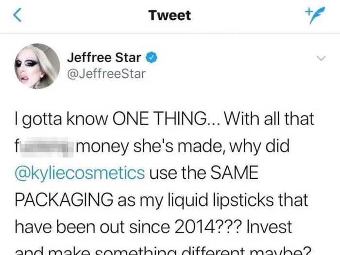 He then took to Twitter in December 2017 to share numerous complaints against Kylie Cosmetics products.