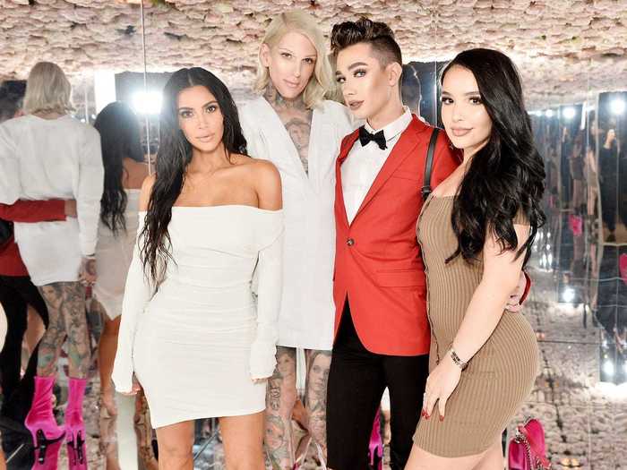 Jeffree Star posed with Kim Kardashian West at her beauty brand