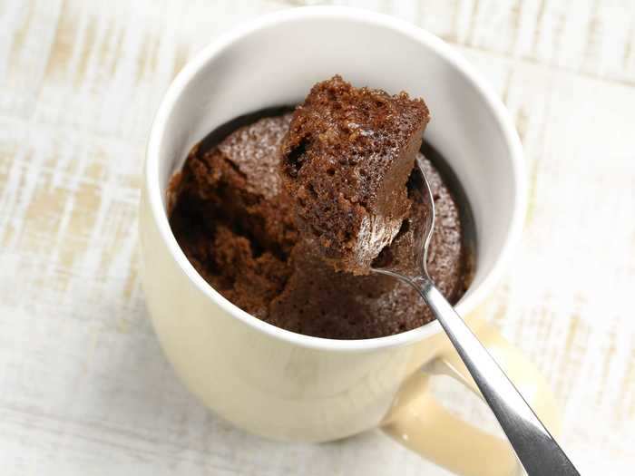 You can also whip up a quick cake in a mug using the microwave.