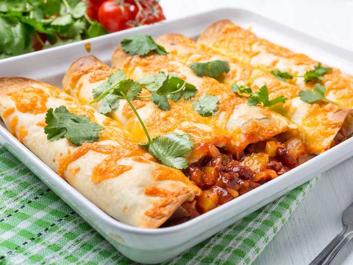 Enchiladas are the perfect dinner to make in the microwave.